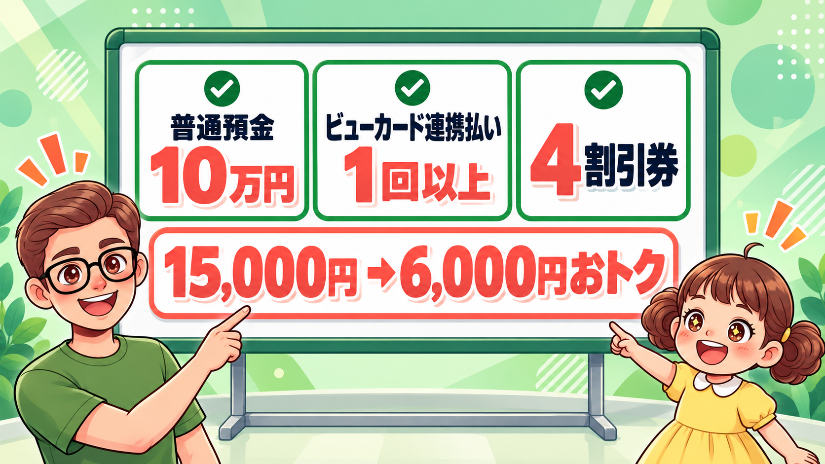 図解:teppay と JRE BANK 連携のやり方|10万円とビューカード連携払いで4割引券